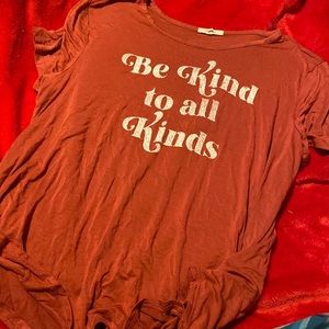 Be kind, Maurice’s, redish, white, large, thin